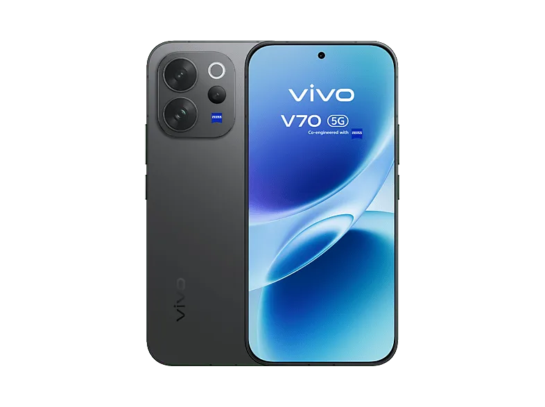 Móvil - vivo V70, Authentic Black, 512GB, 12GB RAM, 6.59" AMOLED, Snapdragon® 7 Gen 4, 6500 mAh
