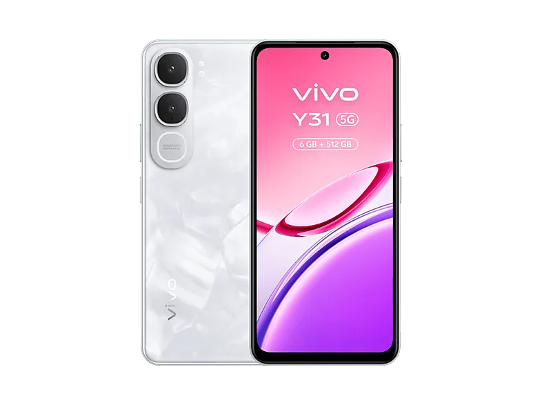 Móvil - vivo Y31, Marble White, 512GB, 6GB RAM, 6.72" LCD, Qualcomm Snapdragon® 4 Gen 2, 6500 mAh