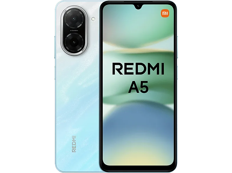 Móvil - Xiaomi Redmi A5, Azul, 128GB, 4GB RAM, 6.88" HD+, Octa Core , Unisoc Tiger T7250, 5200 mAh