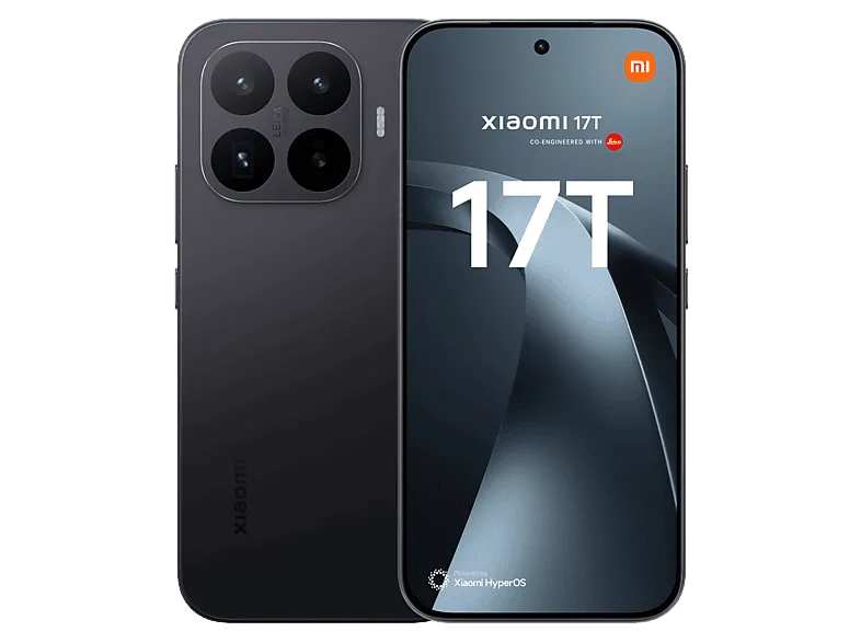Móvil - Xiaomi 17T, Negro, 256GB, 12GB RAM, 6.59" POLED, MediaTek Dimensity 8500 Ultra de 4 nm, 6500mAh