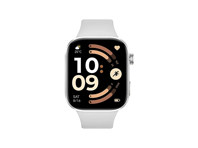 Reloj deportivo - Xiaomi Redmi Watch 6, 52.6 mm, 135 mm 205 pantalla AMOLED de 2.07", Hasta 24 días Autonomía, HyperOS, Gris plateado
