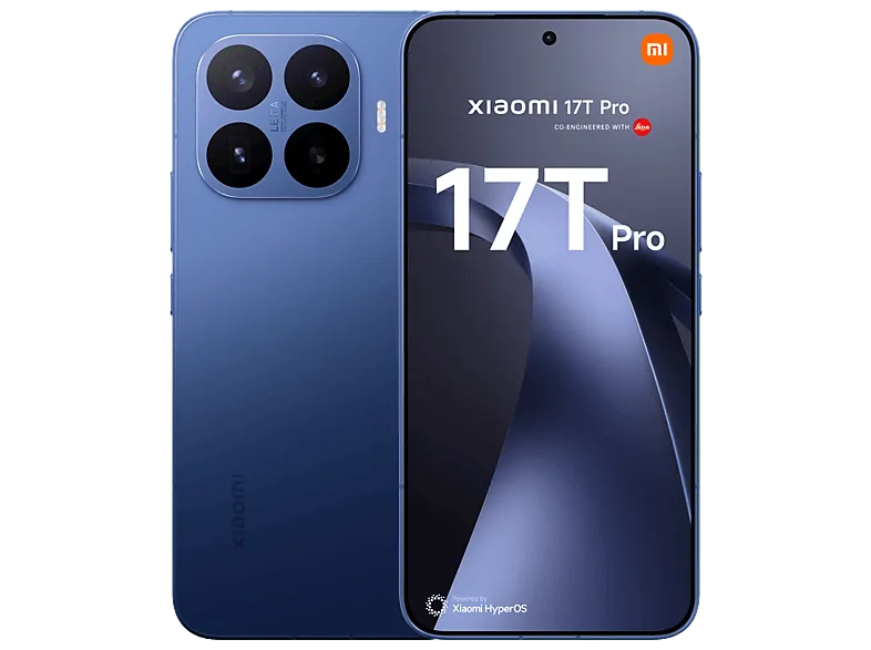 Móvil - Xiaomi 17T Pro, Azul, 512 GB, 12 GB RAM, 6.83" pOLED, MediaTek Dimensity 9500, 7000 mAh