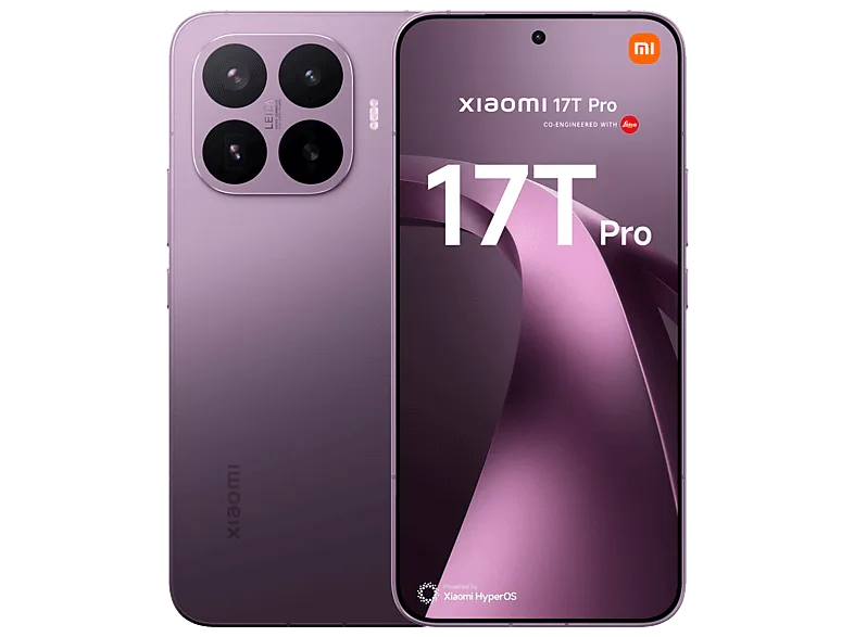 Móvil - Xiaomi 17T Pro, Morado, 512 GB, 12 GB RAM, 6.83" pOLED, MediaTek Dimensity 9500, 7000 mAh
