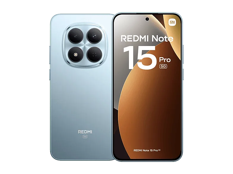 Móvil - Xiaomi Redmi Note 15 Pro 5G, Azul glaciar, 512 GB, 12 GB RAM, 6.83" CrystalRes AMOLED, MediaTek Dimensity 7400-Ultra, 6580 mAh