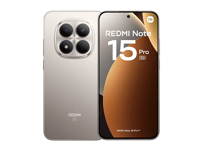 Móvil - Xiaomi Redmi Note 15 Pro 5G, Titanio, 512 GB, 12 GB RAM, 6.83" CrystalRes AMOLED, MediaTek Dimensity 7400-Ultra, 6580 mAh