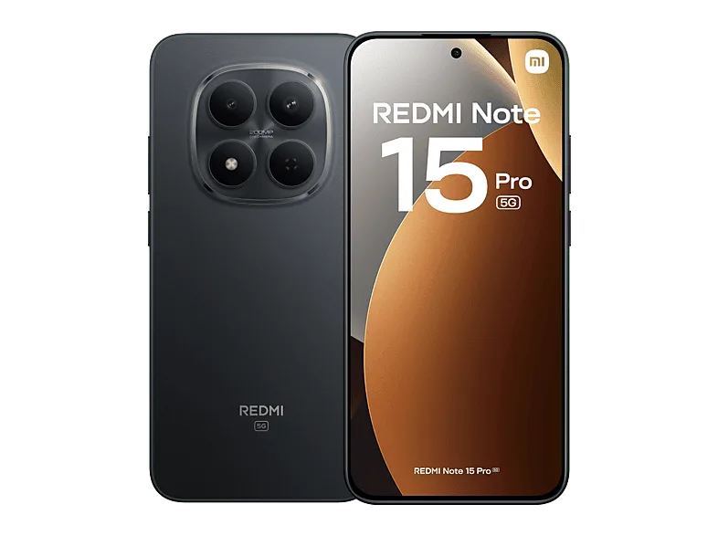 Móvil - Xiaomi Redmi Note 15 Pro 5G, Negro, 512 GB, 12 GB RAM, 6.83" CrystalRes AMOLED, MediaTek Dimensity 7400-Ultra, 6580 mAh
