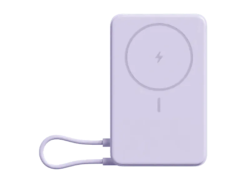 Powerbank - Xiaomi Magnetic Powerbank, 10000 mAh, 1x USB-C, Carga Inalámbrica, Morado – Morado