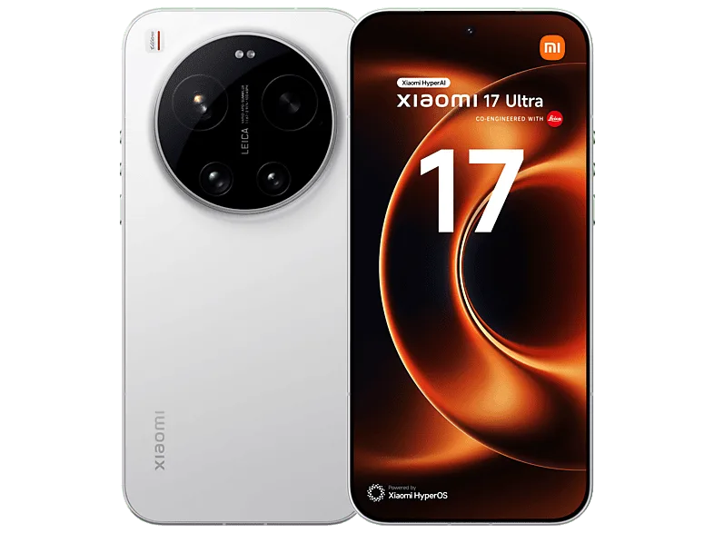 Móvil - Xiaomi 17 Ultra, Blanco, 512GB, 16GB RAM, 6.9" Hyper RGB OLED display, Snapdragon® 8 Elite Gen 5 Mobile Platform, 6000 mAh