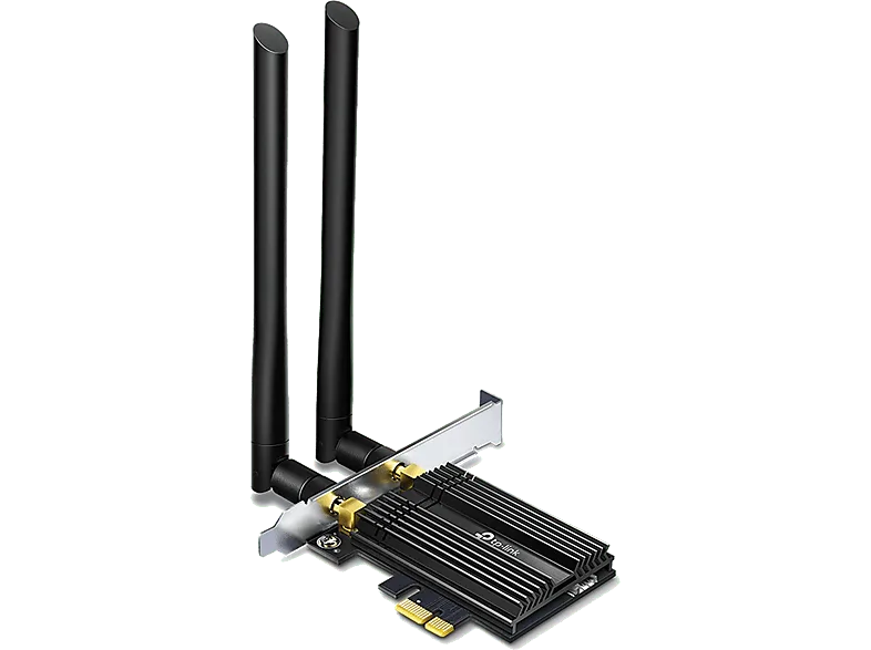 Tarjeta de red - TP-Link ARCHER TX50E, AX3000, Wi-Fi 6, Bluetooth 5.0 PCle, Negro