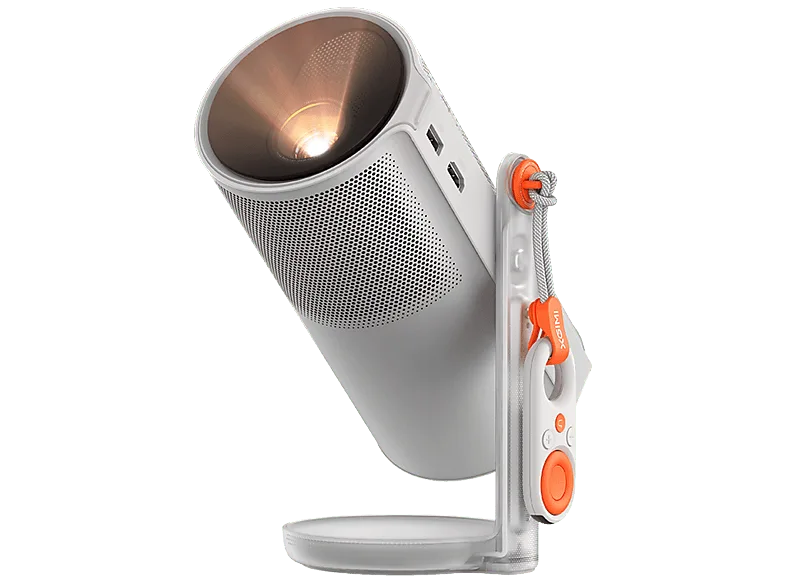 Mini proyector - Xgimi MoGo 4, 1920x1080, 25.000 h, Full-HD, 450 lúmenes ISO, 2,5 horas de batería, 65 W, Gris
