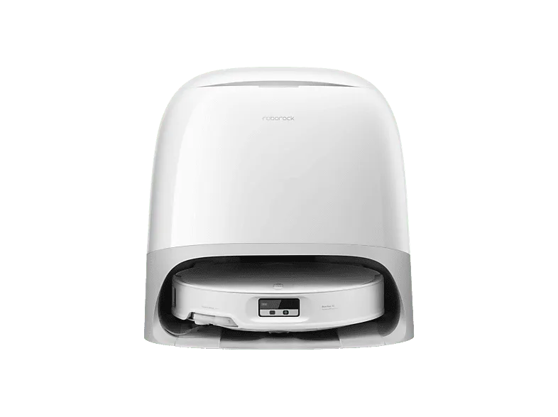 Robot friegasuelos - Roborock Qrevo CurvX, 60W, 200min Autonomía, 62 dB(A), Mopa y Base Multifunción, Batería 6400mAh, Blanco