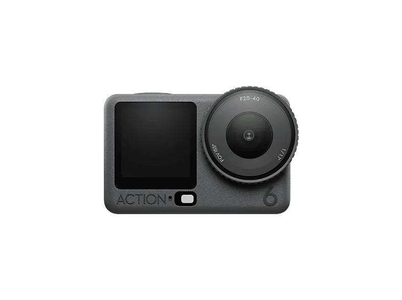 Cámara deportiva - DJI Osmo Action 6, 4K, 240 min Autonomía, Sumergible 60m con Estuche, Sensor CMOS 1/1.1", Apertura variable f/2.0-f/4.0, Negro