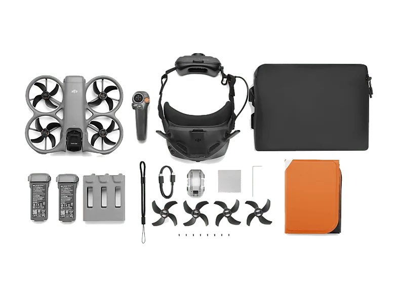 Dron - DJI Avata 360 Motion Fly More Combo , 64 MP, 23min Autonomía, Visión 360°, Vídeo HDR en 8K/60 fps, Detección Obstáculos Omnidireccional, Gris