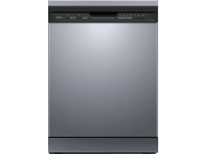 Lavavajillas - Midea MFD60S080X, 12 Servicios, 4 Programas, Ancho 59.8 cm, Inicio Diferido, Inox