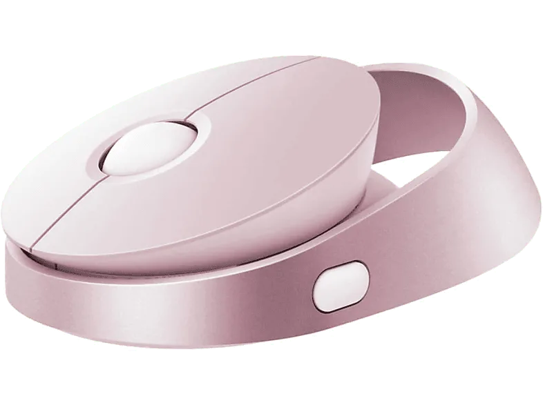Ratón inalámbrico - Rapoo Ralemo Air 1, Silecioso, Hasta 10 m, Bluetooth 5.0, 3.0, Plug & Play, 1600 ppp, Rosa – Rosa