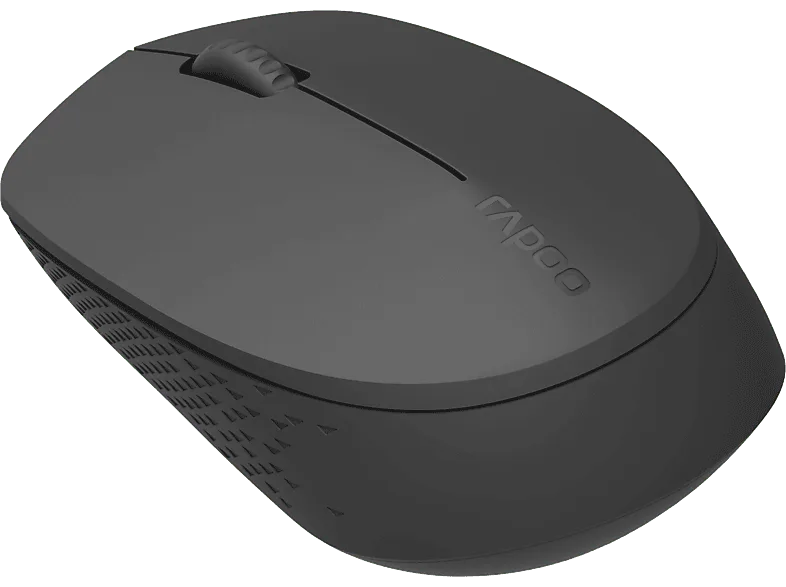 Ratón inalámbrico - Rapoo M100 Silent ratón RF inalámbrica + Bluetooth 1300 DPI Ambidextro, Negro – Negro