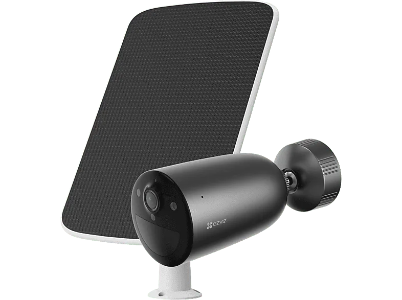 Cámara de vigilancia IP - Ezviz EB3 2K + Panel Solar, 2304 x 1296, Función visión nocturna, 5200 mAh, Negro