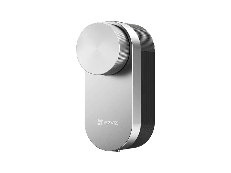 Cerradura electrónica - Ezviz DL01 Pro, Aluminio, Desbloqueo sin llave, Bloqueo automático, Alerta de puerta abierta, Plata
