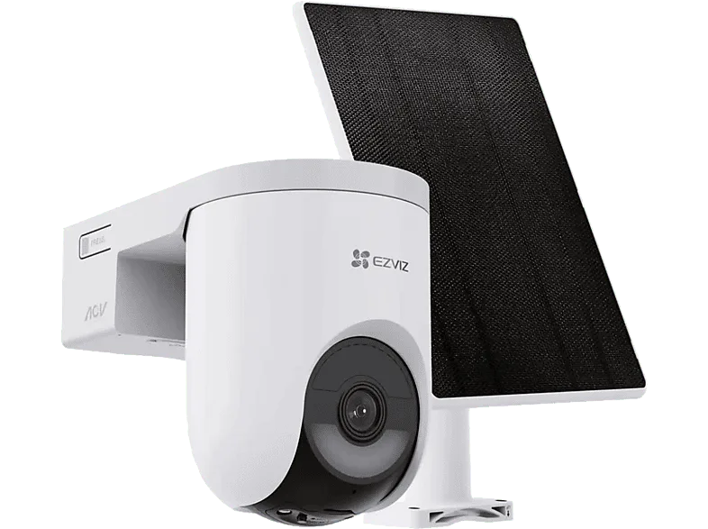 Cámara de vigilancia IP - Ezviz HB8 Lite + Panel Solar, 2560 × 1440, Función visión nocturna, IP65, Seguimiento Automático Inteligente, Blanco