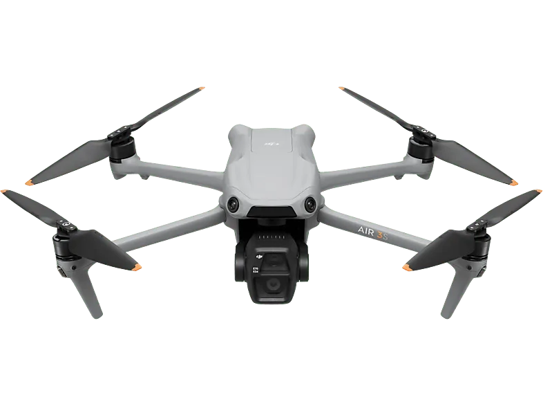 Dron - DJI Air 3S, CMO 1", 45 min Autonomía, Vídeos 4K/60 fps HDR, Doble Cámara, Panorámica Libre, Detección Obstáculos en Escenas Nocturnas, Gris