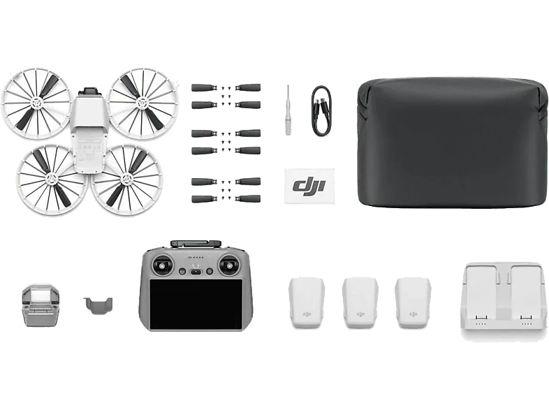 Dron - DJI Flip Fly More Combo (DJI RC 2), 48 megapixel, 31 min Autonomía, AI Subject Tracking, Vídeos 4K, Gris