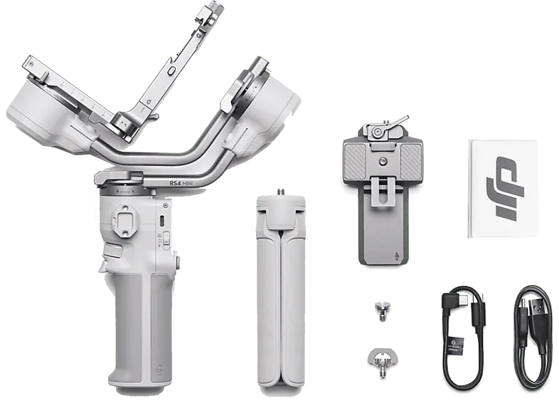 Gimbal - DJI RS 4 Mini, 13h Autonomía, Carga hasta 2 kg, Bluetooth, Gris