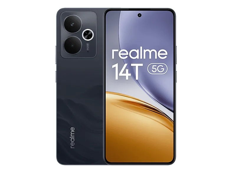 Móvil - realme 14T 5G, Black, 256 GB, 8 6.67" AMOLED 120 Hz, Dimensity 6300, 6000 mAh