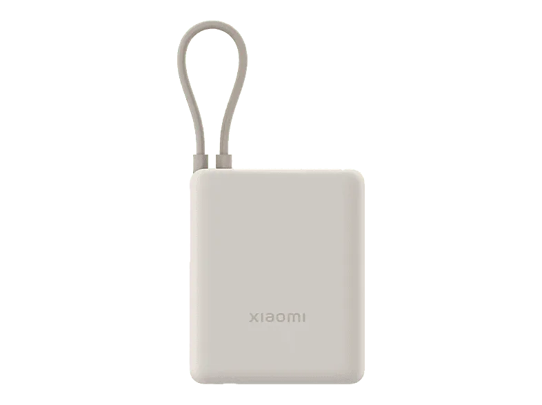 Powerbank - Xiaomi PN104183, 10000 mAh, 1x USB-C, USB-A, 33W, Cable Integrado, Tan