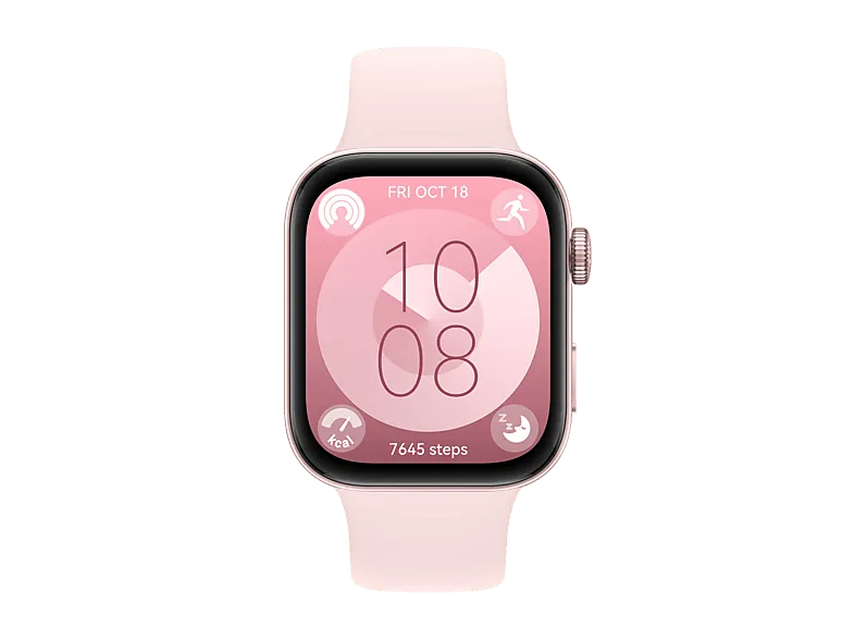 Smartwatch - Huawei Watch Fit 3, 1.82" AMOLED, Llamadas Bluetooth, 10 días batería, Compatible iOS Android, Correa Fluoroelastómero, Rosa