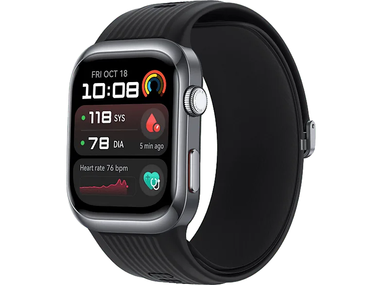 Smartwatch - Huawei Watch D2, 1.82" AMOLED, Monitorización Presión Arterial, 6 días Batería, Compatible iOS/Android, Asistencia Sanitaria, Negro