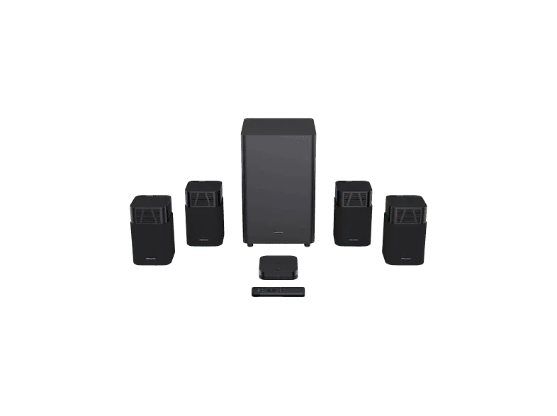 Barra de sonido - Hisense HT Saturn, 4.12. Dolby Atmos, Subwoofer Inalámbrico, 480 W, Negro (imagen 1 de 3)