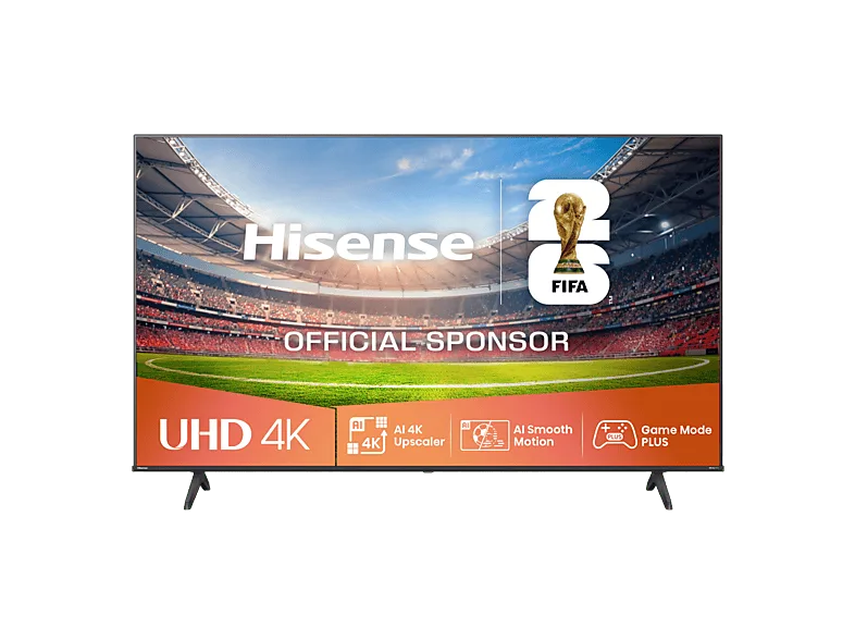 TV LED 43" - Hisense 43A6Q, UHD 4K, Quad Core/MT9603, IA 4K Upscaler, Modo Juego Plus, Control por voz, Negro