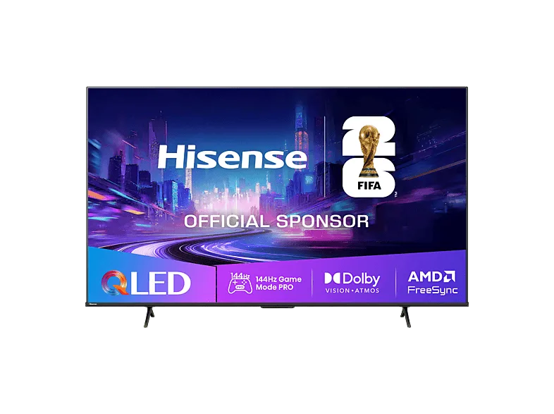 TV QLED 85" - Hisense 85E7Q PRO, 4K, Quad Core/MT9618, Procesador Hi-View Engine, 144 Hz, IA Upscaler, Negro