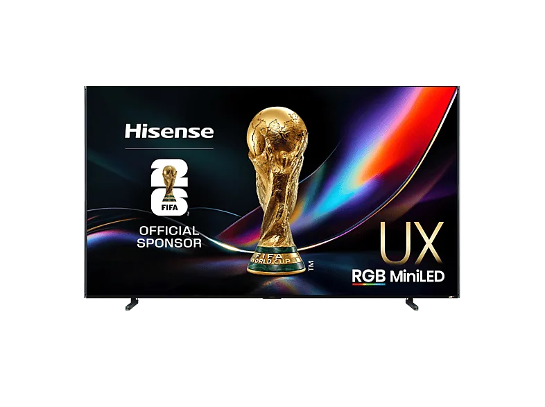 TV RGB Mini LED 116" - Hisense 116UXQ, UHD 4K, Dynamic X‑Display, Procesamiento con IA, Negro