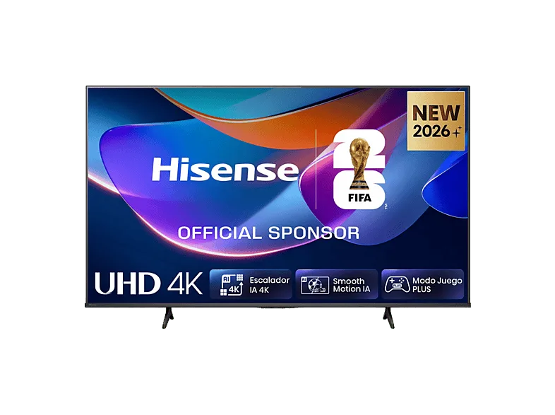 TV LED 55" - Hisense 55A6S, UHD 4K, Escalador 4K IA, Control por voz, Smooth Motion Negro