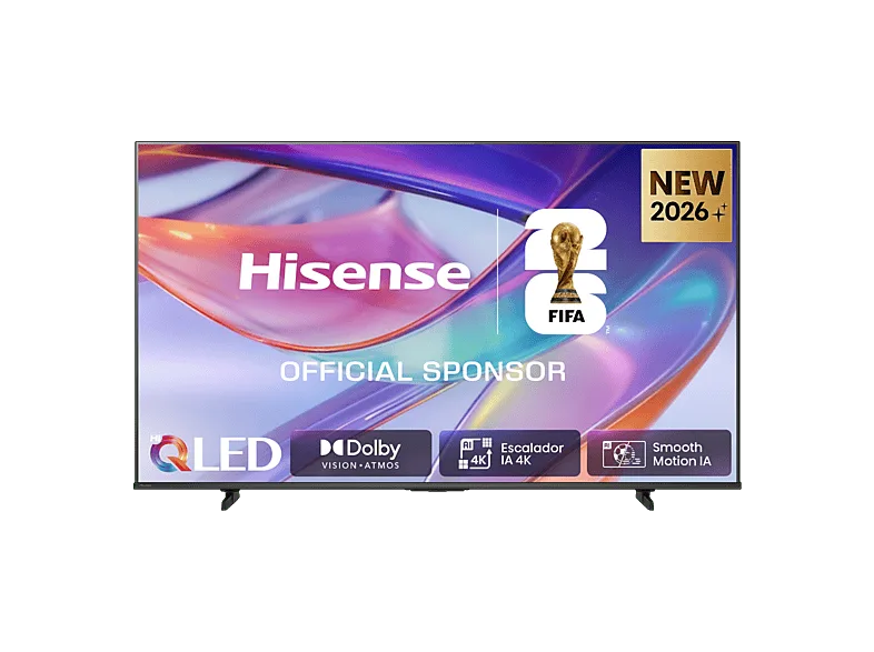 TV QLED 50" - Hisense 50E7S, 4K, Escalador 4K IA, Modo Juego Plus, Dolby Visión IQ, Negro