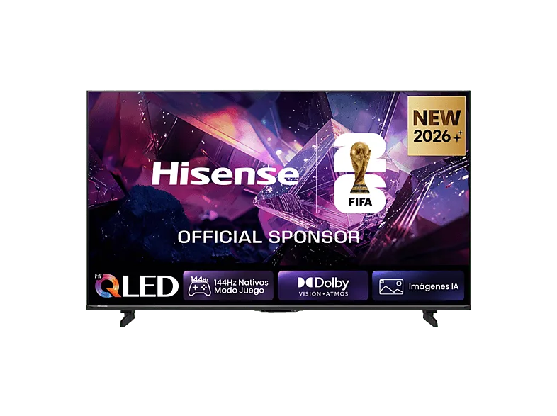 TV QLED 55" - Hisense 55E7S PRO, 4K, 144Hz Nativos, Smooth Motion IA, HDR10+Gaming, Negro