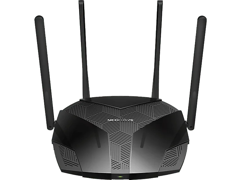 Router - Mercusys MR80X AX3000, Wi-Fi 6, Doble Banda, 3 Gbit/s, WPA3, MU-MIMO y OFDMA, Negro