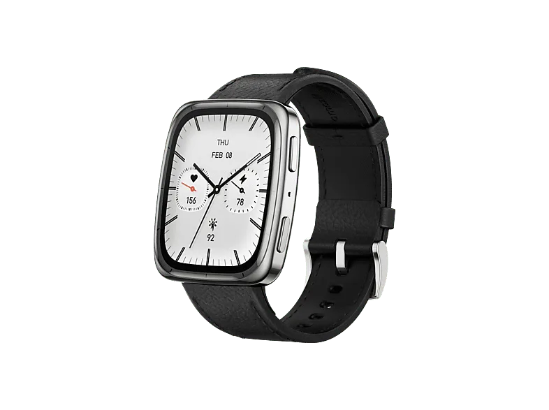 Smartwatch - Amazfit Active 2 Square Premium NFC, 1.75" AMOLED, Correas, 10 días Autonomía, 5 ATM, Negro
