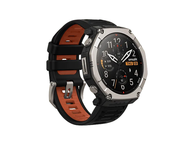 Smartwatch - Amazfit T-REX ULTRA 2, Correa 145 215mm, Resistente al Agua 10ATM, Pantalla 1.5" AMOLED, GPS, +180 Modos Deportivos, Negro (imagen 1 de 3)