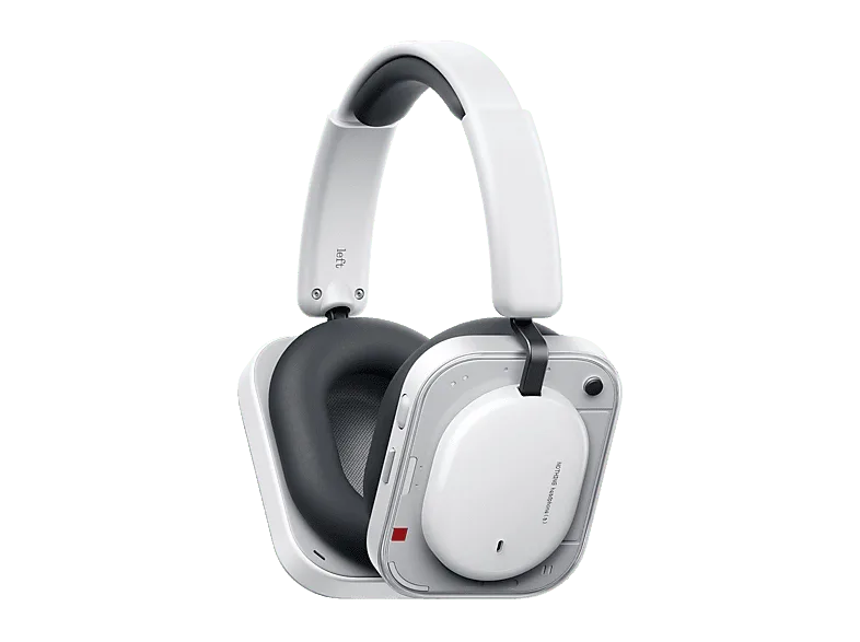 Auriculares inalámbricos - Nothing Headphone (a), 120h Autonomía, Cancelación de Ruido Activa, Certificación Hi-Res y LDAC, Control Táctil, Blanco – Blanco