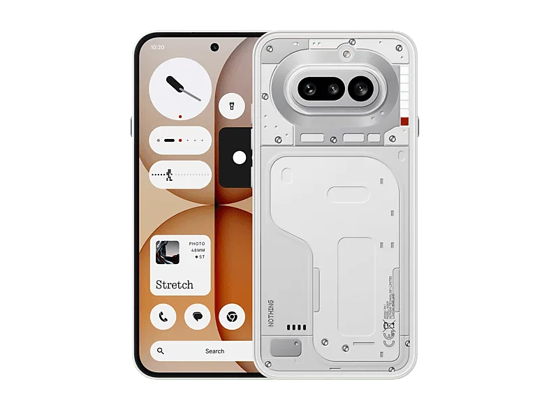 Móvil - Nothing Phone 4a, Blanco, 128GB, 8GB RAM, 6.78" AMOLED LTPS flexible, Snapdragon 7s Gen 4, 5400 mAh