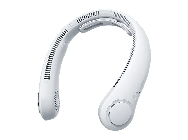 Ventilador de cuello - JisuLife Life4, 4000mAh, Enfriamiento Rápido 360°, 5 velocidades, Gris