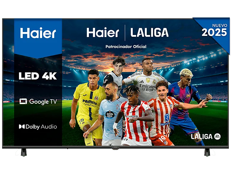 TV LED 75" - Haier K85 Series H75K85FUX, MEMC, Direct 4K HDR10, Google TV, Dolby Audio, Negro