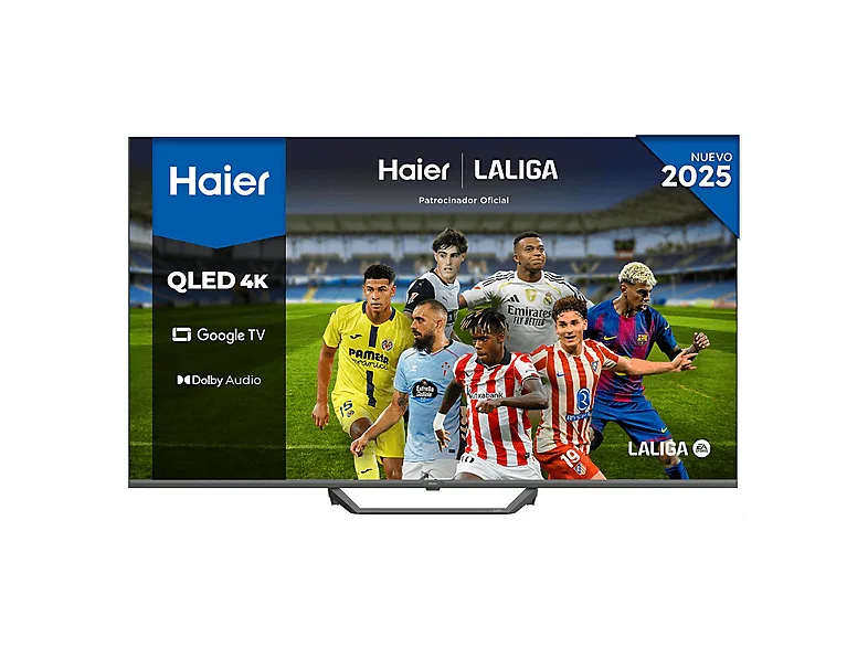 TV QLED 75" - Haier S80 Series H75S80FUX, 4K HDR10, Google TV, Gaming 120Hz, Dolby Audio, Negro