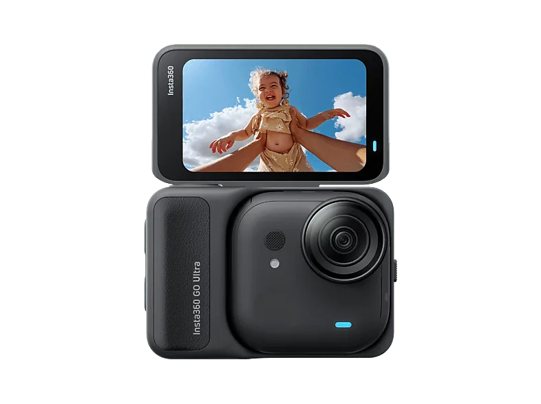 Cámara deportiva - Insta360 GO Ultra, 4K, 70 min Autonomía, Sensor de 1/1,28'', Chip IA 5 nm, Midnight Black