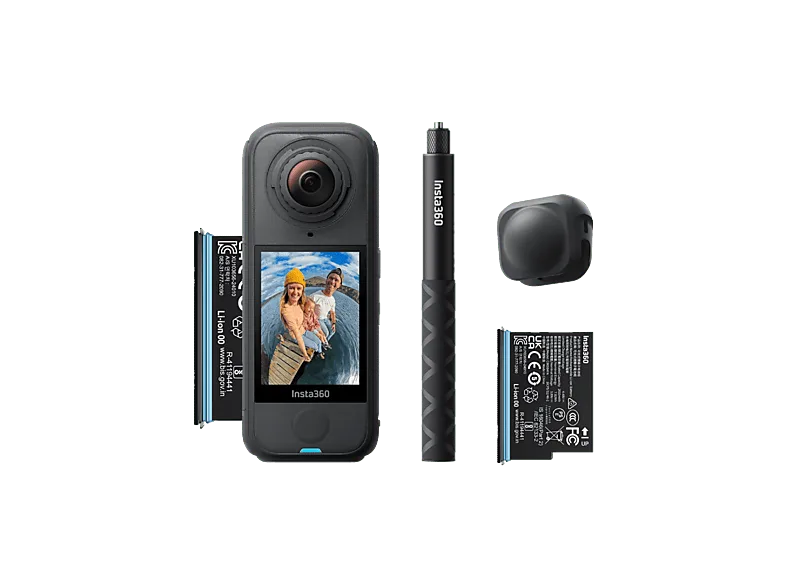 Cámara deportiva - Insta360 X4 Air Starter Kit, 8K 360, 88 min Autonomía, Ligera, Portátil, Negro