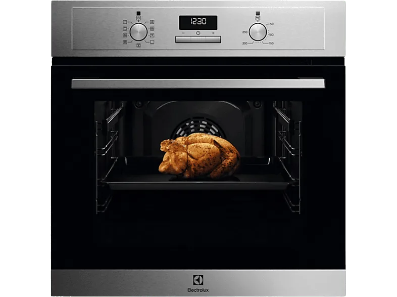 Horno - Electrolux EOF3H50BX, Multifunción, Limpieza por agua, 65 l, Pantalla LED, 60 cm, Inox (imagen 1 de 3)