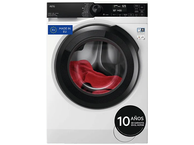 Lavadora secadora - AEG LWR7304L4B, 11 kg + 7 kg, 1400 rpm, ProSteam, Higiene con Vapor, Blanco