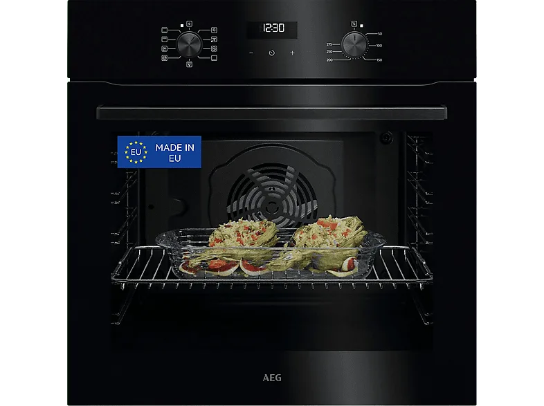 Horno - AEG TU5AB20WSK, Multifunción, Limpieza por agua, 72 l, Display LED, 60 cm, Negro